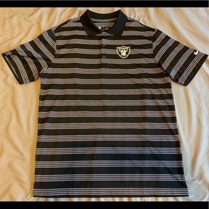 Nike Raiders striped golf polo shirt size Medium